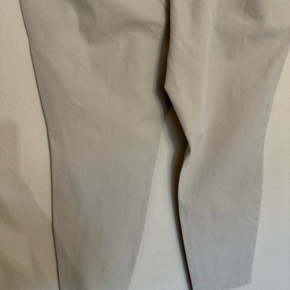 Lafayette 148 Brown Pants Size 16-18 Black Waistband Flat Front Pull On - Picture 11 of 15